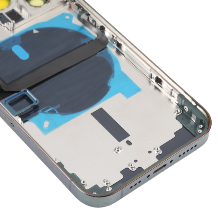 For iPhone 13 Pro Battery Back Cover with Side Keys & Card Tray & Power + Volume Flex Cable & Wireless Charging Module(Green) - Back Cover by PMC TechLife | Online Shopping South Africa | PMC TechLife | Buy Now Pay Later Mobicred