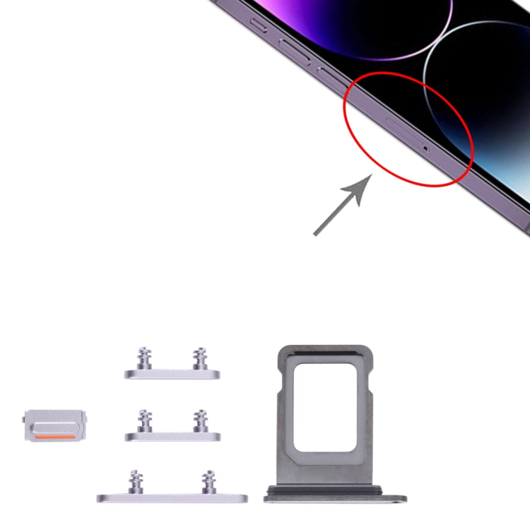 SIM Card Tray + SIM Card Tray + Side Keys for iPhone 14 Pro (Purple) -  by PMC TechLife | Online Shopping South Africa | PMC TechLife