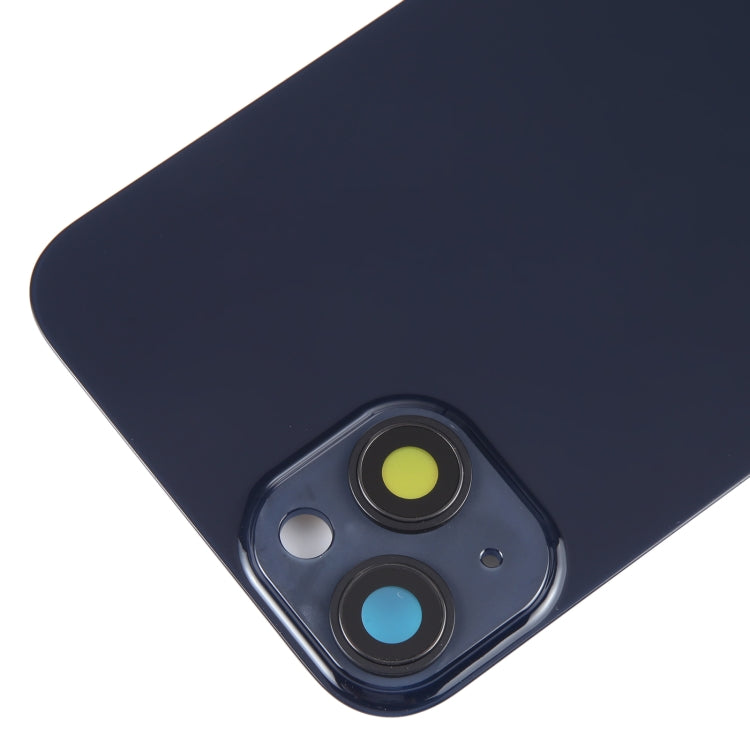 Glass Battery Back Cover with Holder for iPhone 14(Black) -  by PMC TechLife | Online Shopping South Africa | PMC TechLife