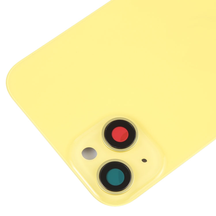 Glass Battery Back Cover with Holder for iPhone 14 Plus(Yellow) -  by PMC TechLife | Online Shopping South Africa | PMC TechLife