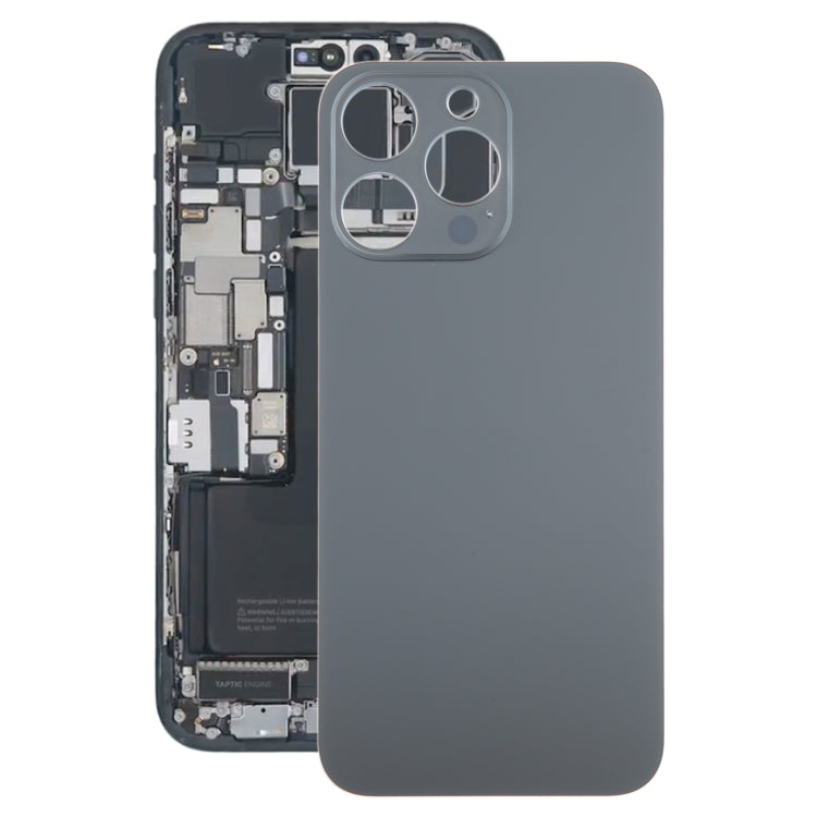 For iPhone 15 Pro Glass Battery Back Cover(Black) - free shipping - PMC TechLife - Order now!