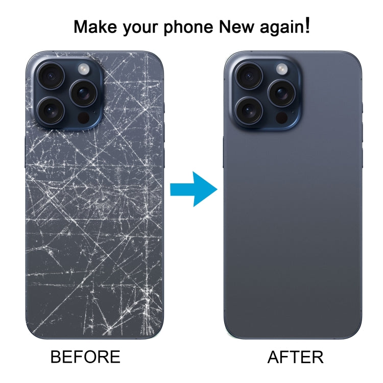 For iPhone 15 Pro Easy Replacement Big Camera Hole Glass Back Battery Cover(Blue) -  by PMC TechLife | Online Shopping South Africa | PMC TechLife