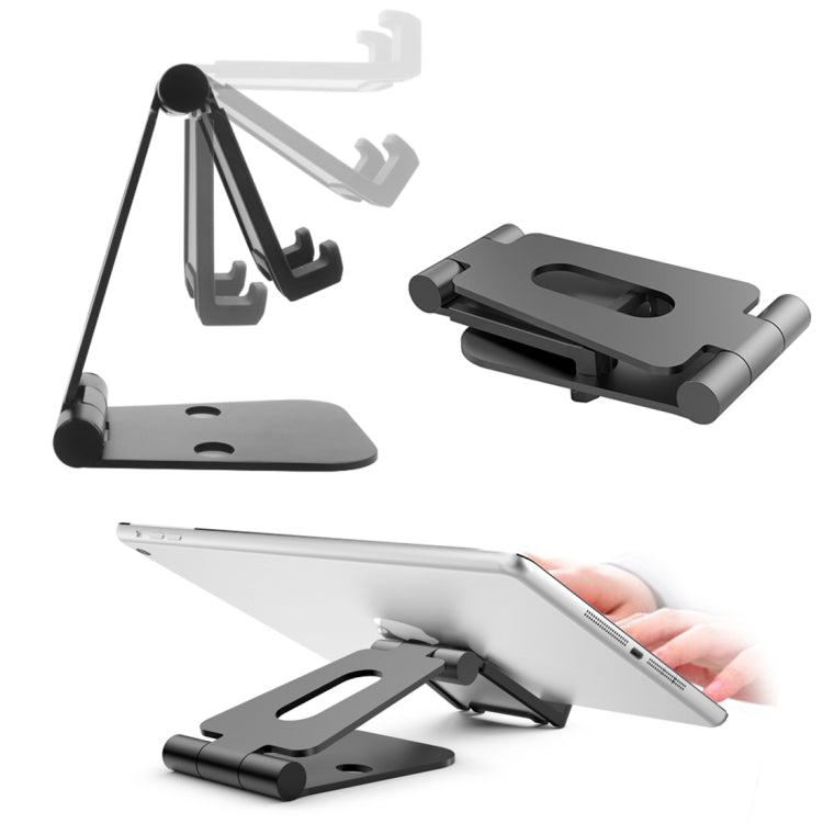 Universal Aluminum Alloy Foldable Adjustable Holder Stand, for iPad, Samsung, Lenovo, Sony, and other Tablet(Silver) - Desktop Holder by PMC TechLife | Online Shopping South Africa | PMC TechLife