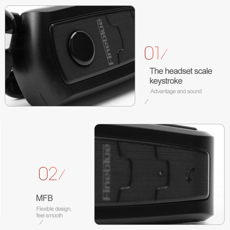 Fineblue F910 CSR4.1 Retractable Cable Caller Vibration Reminder Anti-theft Bluetooth Headset(Black) - free shipping - PMC TechLife - Order now!