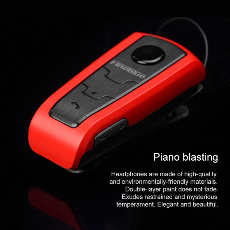 Fineblue F910 CSR4.1 Retractable Cable Caller Vibration Reminder Anti-theft Bluetooth Headset(Grey) - free shipping - PMC TechLife - Order now!