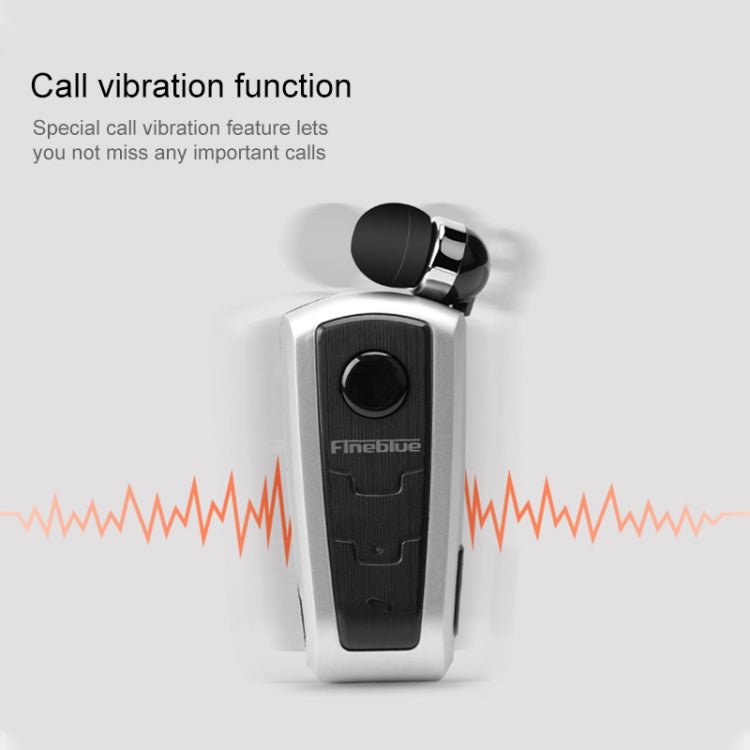 Fineblue F910 CSR4.1 Retractable Cable Caller Vibration Reminder Anti-theft Bluetooth Headset(Red) - free shipping - PMC TechLife - Order now!