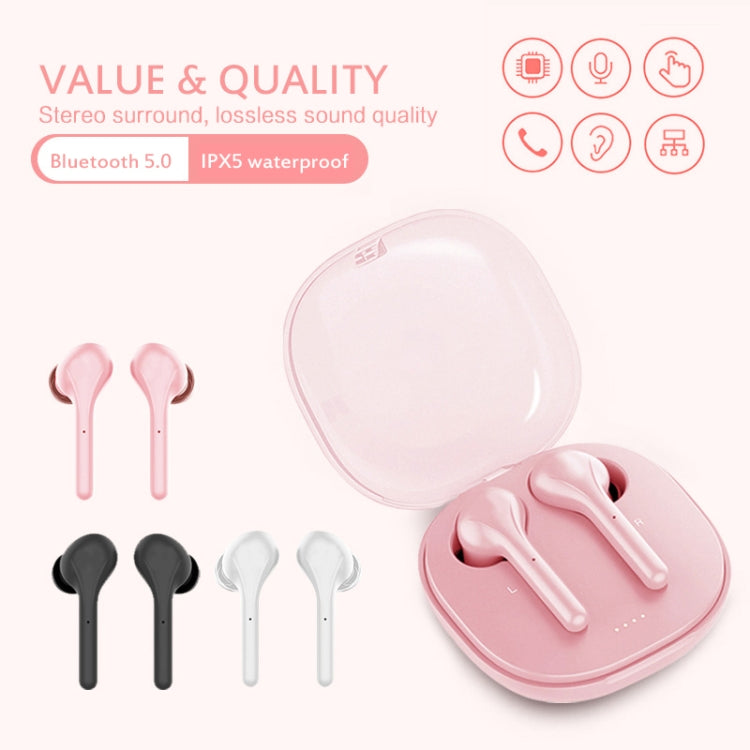 K88 Bluetooth 5.0 TWS Touch Binaural Wireless Stereo Sports Bluetooth Earphone with Charging Box(Pink) - TWS Earphone by PMC TechLife | Online Shopping South Africa | PMC TechLife