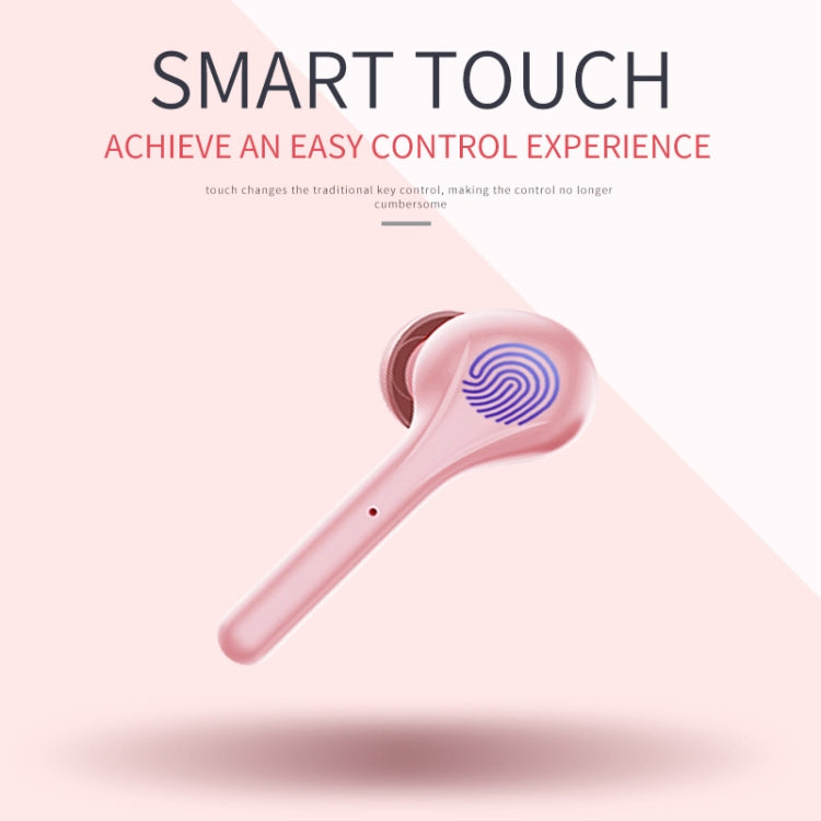K88 Bluetooth 5.0 TWS Touch Binaural Wireless Stereo Sports Bluetooth Earphone with Charging Box(Pink) - TWS Earphone by PMC TechLife | Online Shopping South Africa | PMC TechLife