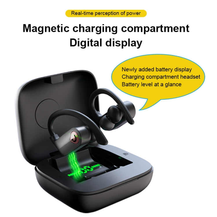 Q83 Wireless Ear-mounted Sports Bluetooth Earphone with Charging Box, Supports Three-screen LED Power Display & Power Bank - Bluetooth Earphone by PMC TechLife | Online Shopping South Africa | PMC TechLife