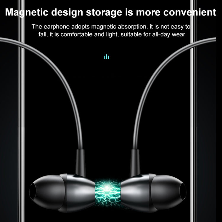 M61 Bluetooth 5.1 Business Sport Magnetic Metal Stereo Neck-mounted Bluetooth Earphone(Navy Blue) - Neck-mounted Earphone by PMC TechLife | Online Shopping South Africa | PMC TechLife