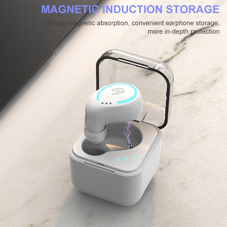 M-B8 Bluetooth 5.0 Mini Invisible In-ear Stereo Wireless Bluetooth Earphone with Charging Box (White) - TWS Earphone by PMC TechLife | Online Shopping South Africa | PMC TechLife
