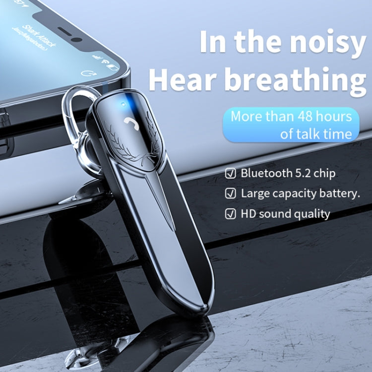 M81 CVC Noise Reduction Unilateral Business Ear-mounted Bluetooth Earphone, Support Siri & One for Two(Rose Gold) - Bluetooth Earphone by PMC TechLife | Online Shopping South Africa | PMC TechLife