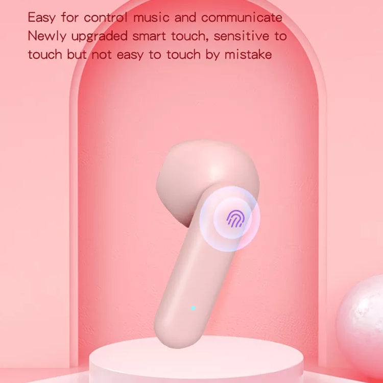 ETE-16 TWS Semi-In-Ear Digital Display Sports Bluetooth Earphones (Pink) - TWS Earphone by PMC TechLife | Online Shopping South Africa | PMC TechLife
