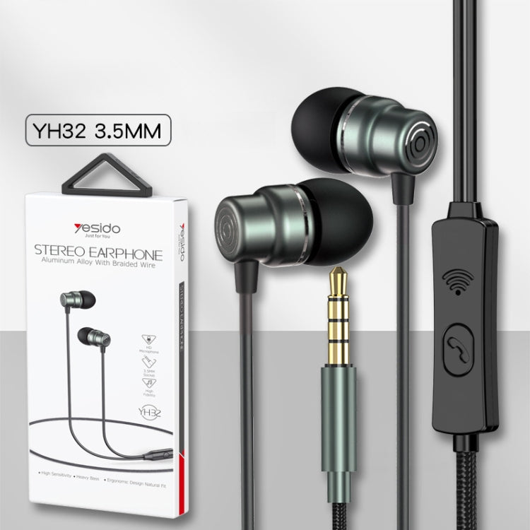 Yesido YH32 3.5mm In-Ear Wired Earphone, Length: 1.2m - In Ear Wired Earphone by Yesido | Online Shopping South Africa | PMC TechLife
