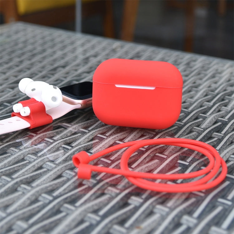 For AirPods Pro 3 in 1 Silicone Earphone Protective Case + Earphones Buckle + Anti-lost Rope Set(Grey) - For AirPods Pro by PMC TechLife | Online Shopping South Africa | PMC TechLife | Buy Now Pay Later Mobicred