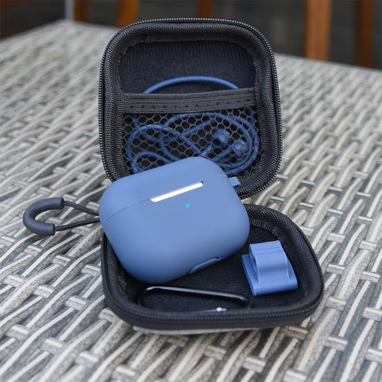 For AirPods Pro 5 in 1 Silicone Earphone Protective Case + Earphone Bag + Earphones Buckle + Hook + Anti-lost Rope Set(Black) - For AirPods Pro by PMC TechLife | Online Shopping South Africa | PMC TechLife | Buy Now Pay Later Mobicred