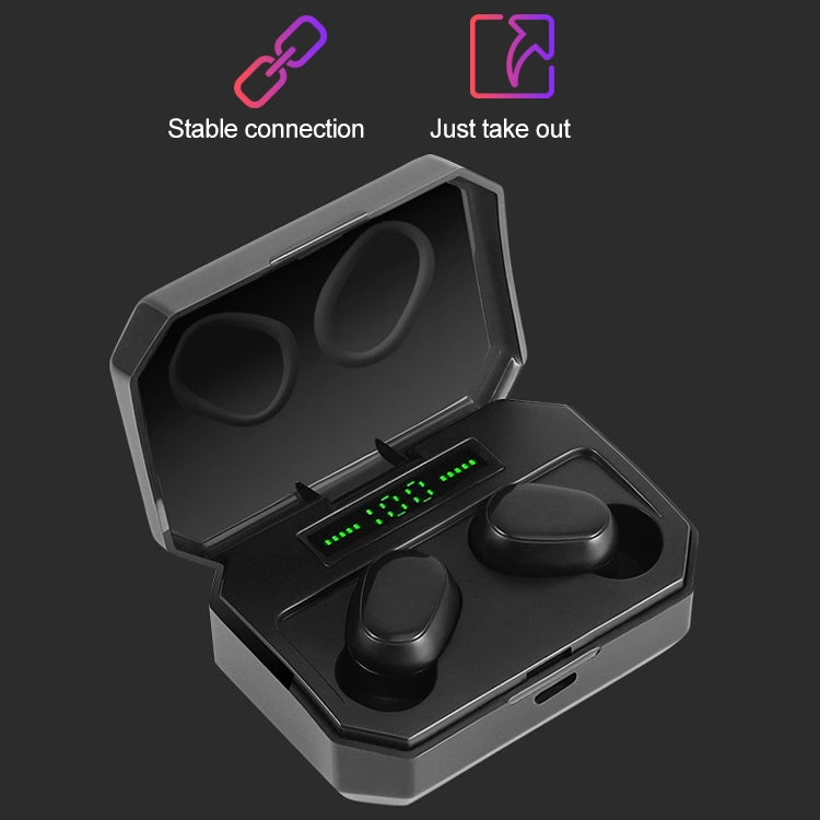 DT-14 Wireless Two Ear Bluetooth Headset Supports Touch & Smart Magnetic Charging & Power On Automatic Pairing(Black) - Bluetooth Earphone by PMC TechLife | Online Shopping South Africa | PMC TechLife