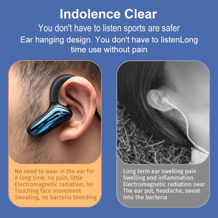 M-D8 IPX5 Waterproof Bone Passage Bluetooth Hanging Ear Wireless Earphone (Black) - Bluetooth Earphone by PMC TechLife | Online Shopping South Africa | PMC TechLife