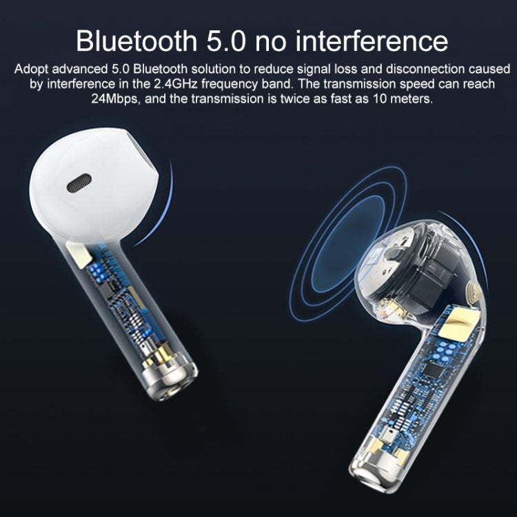 Pro 8 In-ear Touch Digital Display TWS Mini Wireless Bluetooth Earphone (White) - TWS Earphone by PMC TechLife | Online Shopping South Africa | PMC TechLife