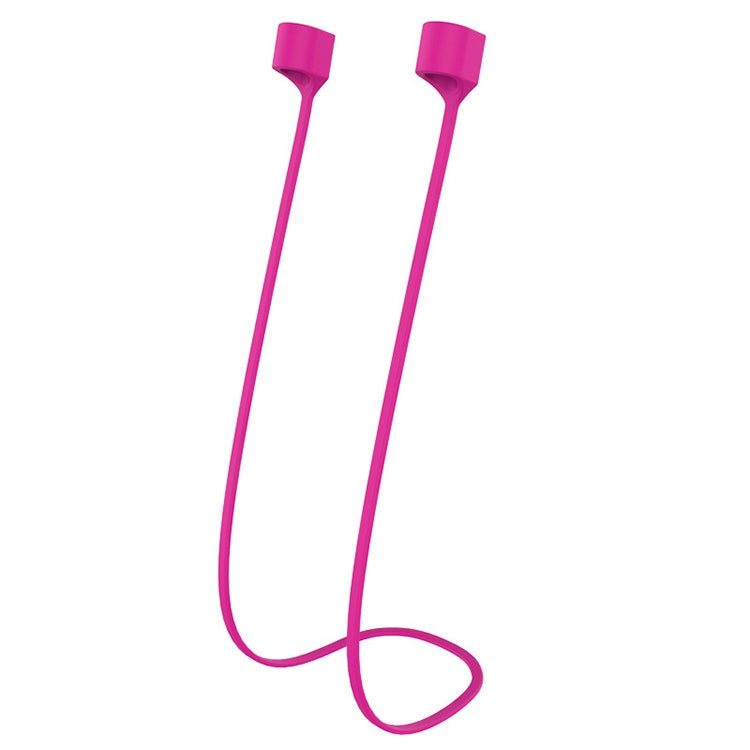 Wireless Bluetooth Headset Anti-lost Rope Magnetic Silicone Lanyard for Apple AirPods 1 / 2(Rose Red) - Anti-lost & Holder by PMC TechLife | Online Shopping South Africa | PMC TechLife