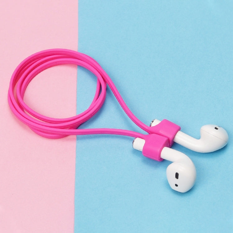 Wireless Bluetooth Headset Anti-lost Rope Magnetic Silicone Lanyard for Apple AirPods 1 / 2(Rose Red) - Anti-lost & Holder by PMC TechLife | Online Shopping South Africa | PMC TechLife