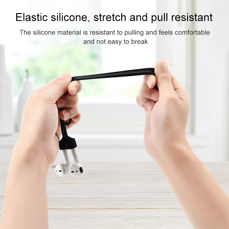Wireless Bluetooth Headset Anti-lost Rope Magnetic Silicone Lanyard for Apple AirPods 1 / 2(Rose Red) - Anti-lost & Holder by PMC TechLife | Online Shopping South Africa | PMC TechLife