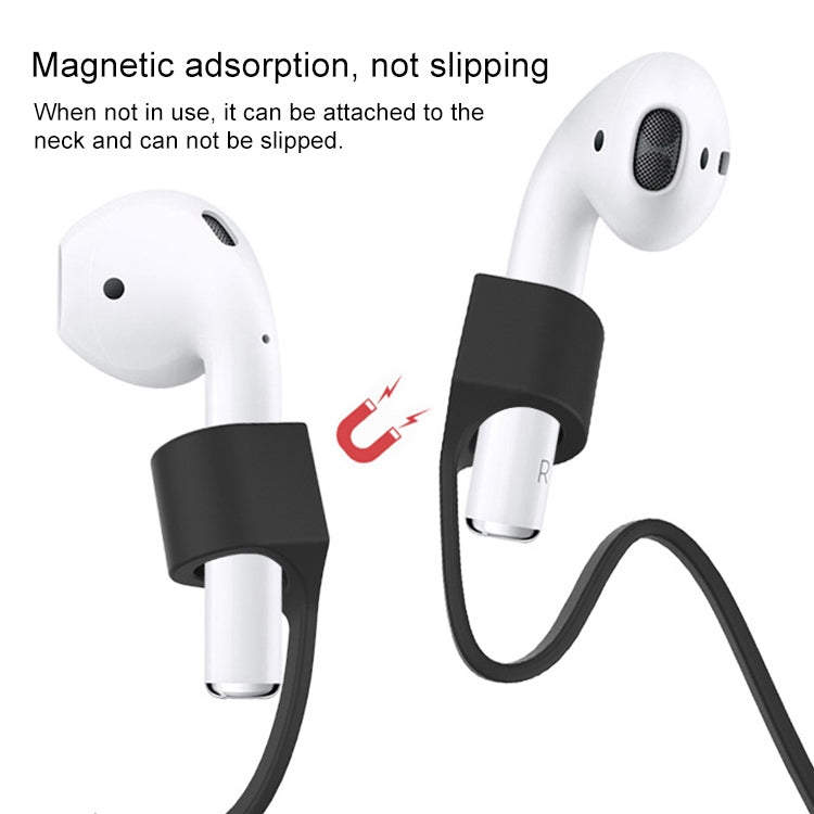 Wireless Bluetooth Headset Anti-lost Rope Magnetic Silicone Lanyard for Apple AirPods 1 / 2(White) - Anti-lost & Holder by PMC TechLife | Online Shopping South Africa | PMC TechLife