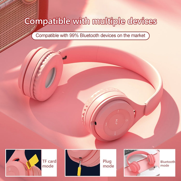 Y08 Hifi Sound Quality Macaron Bluetooth Headset, Supports Calling & TF Card & 3.5mm AUX (Yellow) - Headset & Headphone by PMC TechLife | Online Shopping South Africa | PMC TechLife