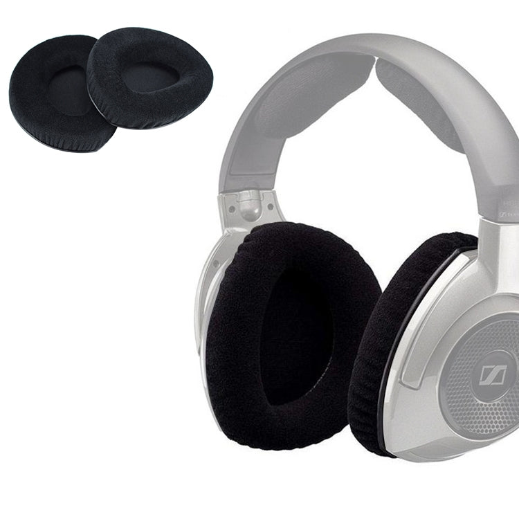 2 PCS For Sennheiser RS160 / 170 / HDR170 / 180 / 160 Flannelette Earphone Cushion Cover Earmuffs Replacement Earpads without Buckle - Earmuff & Pad by PMC TechLife | Online Shopping South Africa | PMC TechLife