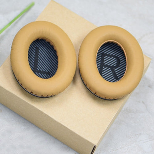 1 Pair Soft Earmuff Headphone Jacket with LR Cotton for BOSE QC2 / QC15 / AE2 / QC25 / QC35 (Yellow Black) - Earmuff & Pad by PMC TechLife | Online Shopping South Africa | PMC TechLife