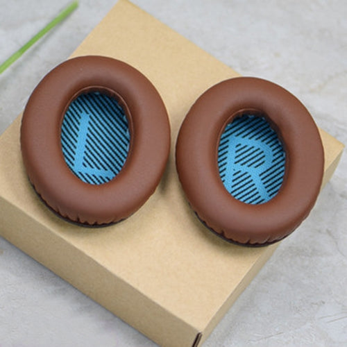 1 Pair Soft Earmuff Headphone Jacket with LR Cotton for BOSE QC2 / QC15 / AE2 / QC25 / QC35 (Brown Blue) - Earmuff & Pad by PMC TechLife | Online Shopping South Africa | PMC TechLife