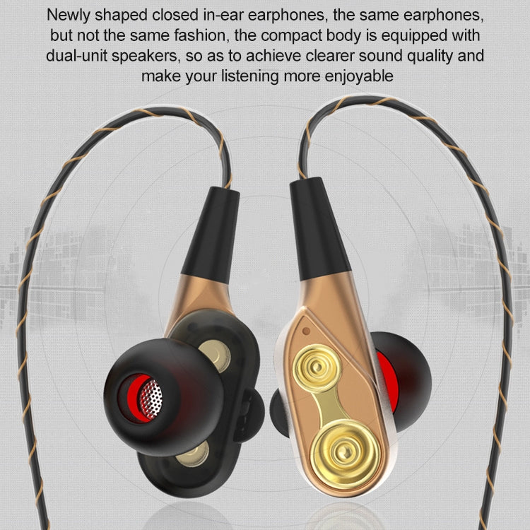 D12 1.2m Wired In Ear 3.5mm Interface Stereo Wire-Controlled HIFI Earphones Dual-motion Loop Running Game Music Headset With Packaging(Black) - free shipping - PMC TechLife - Order now!
