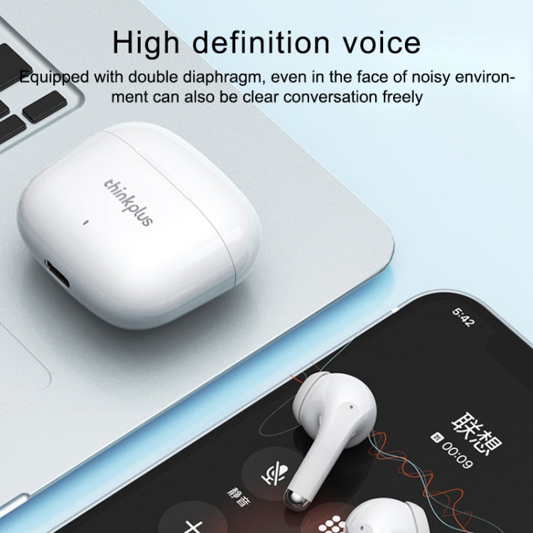 Lenovo LP40 Pro TWS Wireless Bluetooth 5.1 Noise Reduction Earphone (White) - free shipping - PMC TechLife - Order now!