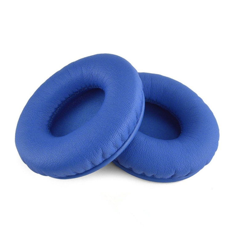 2 PCS For Beats Solo HD / Solo 1.0 Headphone Protective Leather Cover Sponge Earmuffs(Blue) - Earmuff & Pad by PMC TechLife | Online Shopping South Africa | PMC TechLife
