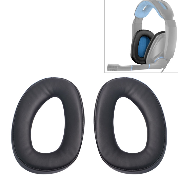 2 PCS For Sennheiser GSP300 / GSP301 / GSP302 / GSP303 / GSP350 Earphone Cushion Cover Earmuffs Replacement Earpads without Mesh - free shipping - PMC TechLife - Order now!