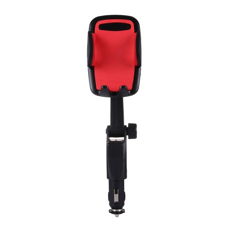 HC006 2 in 1 Car Charger & 360 Rotation Holder, For iPhone, Galaxy, Huawei, Xiaomi, LG, HTC and other Smartphones of width 47-92mm Smartphone(Red) - Car Holders by PMC TechLife | Online Shopping South Africa | PMC TechLife