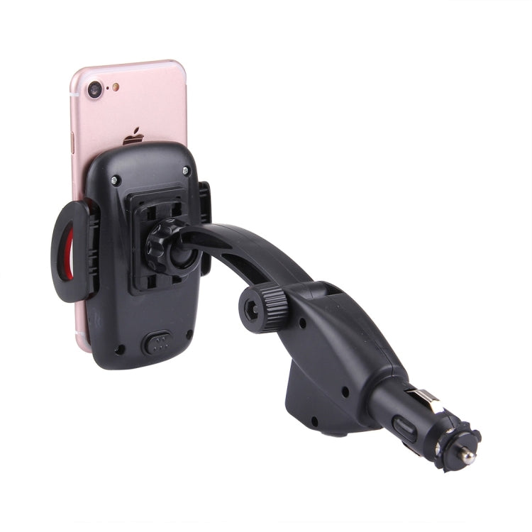 HC006 2 in 1 Car Charger & 360 Rotation Holder, For iPhone, Galaxy, Huawei, Xiaomi, LG, HTC and other Smartphones of width 47-92mm Smartphone(Red) - Car Holders by PMC TechLife | Online Shopping South Africa | PMC TechLife