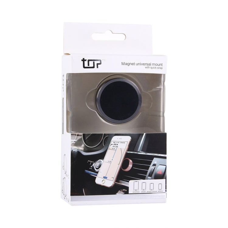 Car Magnetic Air Vent Mount Dock Holder with Quick-snap , For iPhone, Galaxy, Huawei, Xiaomi, LG, HTC and other Smartphones(Grey) - Car Holders by PMC TechLife | Online Shopping South Africa | PMC TechLife