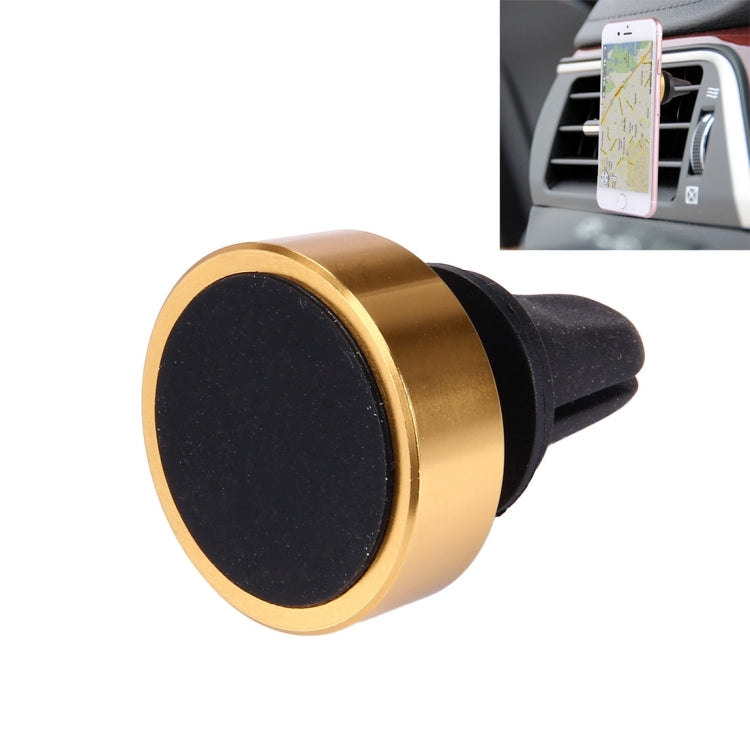 Car Magnetic Air Vent Mount Dock Holder with Quick-snap, For iPhone, Galaxy, Huawei, Xiaomi, LG, HTC and other Smartphones(Gold) - Car Holders by PMC TechLife | Online Shopping South Africa | PMC TechLife