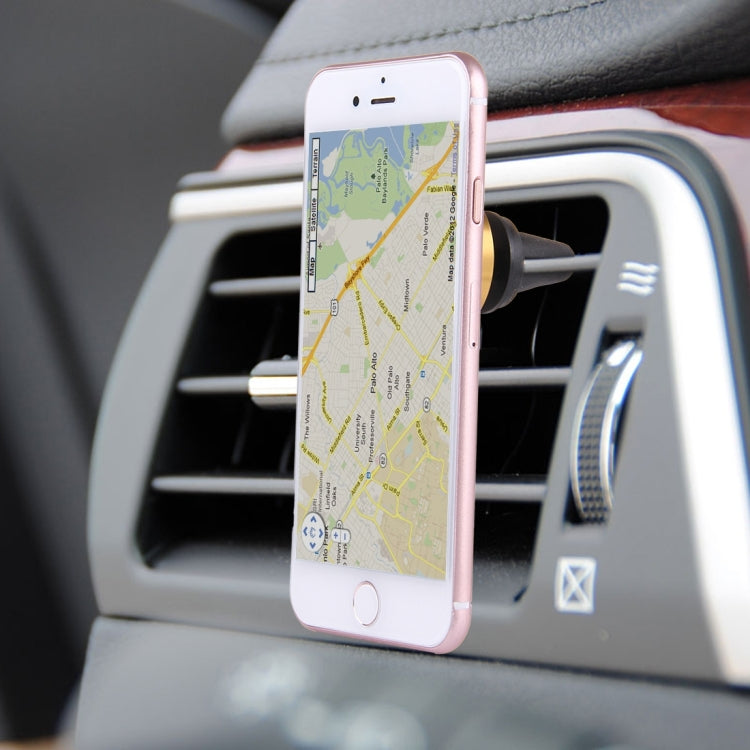 Car Magnetic Air Vent Mount Dock Holder with Quick-snap, For iPhone, Galaxy, Huawei, Xiaomi, LG, HTC and other Smartphones(Gold) - Car Holders by PMC TechLife | Online Shopping South Africa | PMC TechLife