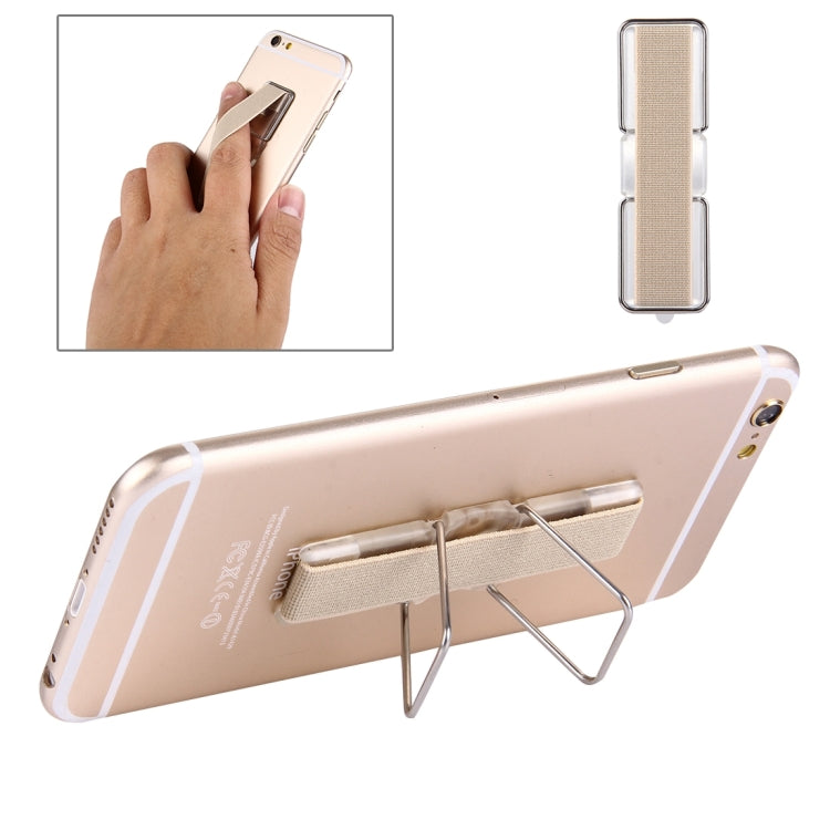 2 in 1 Adjustable Universal Mini Adhesive Holder Stand + Slim Finger Grip, Size: 7.3 x 2.2 x 0.3 cm(Gold) - Ring Holder by PMC TechLife | Online Shopping South Africa | PMC TechLife