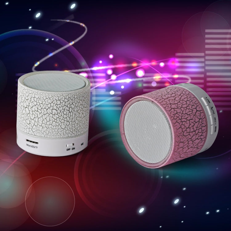 A9 Mini Portable Glare Crack Bluetooth Stereo Speaker with LED Light, Built-in MIC, Support Hands-free Calls & TF Card(Pink) - Mini Speaker by PMC TechLife | Online Shopping South Africa | PMC TechLife