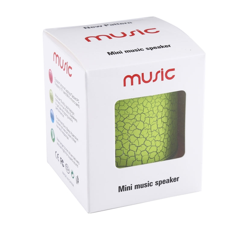 A9 Mini Portable Glare Crack Bluetooth Stereo Speaker with LED Light, Built-in MIC, Support Hands-free Calls & TF Card(Green) - Mini Speaker by PMC TechLife | Online Shopping South Africa | PMC TechLife