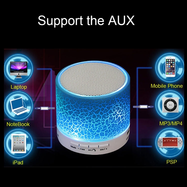 A9 Mini Portable Glare Crack Bluetooth Stereo Speaker with LED Light, Built-in MIC, Support Hands-free Calls & TF Card(Green) - Mini Speaker by PMC TechLife | Online Shopping South Africa | PMC TechLife