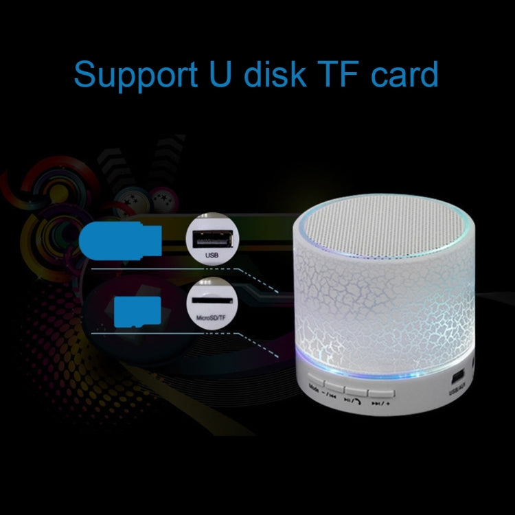 A9 Mini Portable Glare Crack Bluetooth Stereo Speaker with LED Light, Built-in MIC, Support Hands-free Calls & TF Card(Green) - Mini Speaker by PMC TechLife | Online Shopping South Africa | PMC TechLife