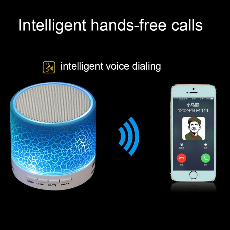 A9 Mini Portable Glare Crack Bluetooth Stereo Speaker with LED Light, Built-in MIC, Support Hands-free Calls & TF Card(Blue) - free shipping - PMC TechLife - Order now!