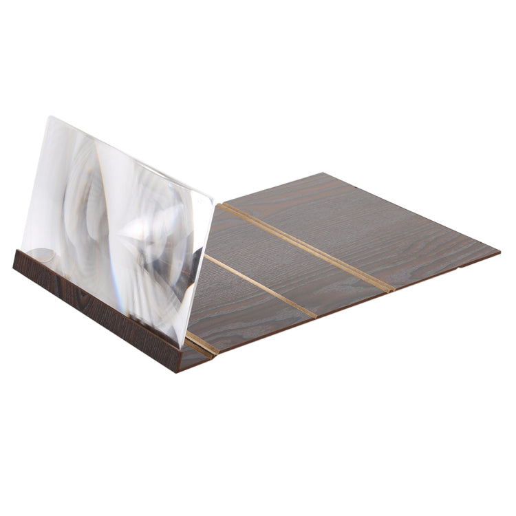 12.0 inch Universal Foldable Portable Wood + Organic Glass Eyeshield 3D Video Mobile Phone Screen Magnifier Bracket Enlarge with Holder for All Smartphones, Size: 260*190*8mm - Screen Magnifier by PMC TechLife | Online Shopping South Africa | PMC TechLife