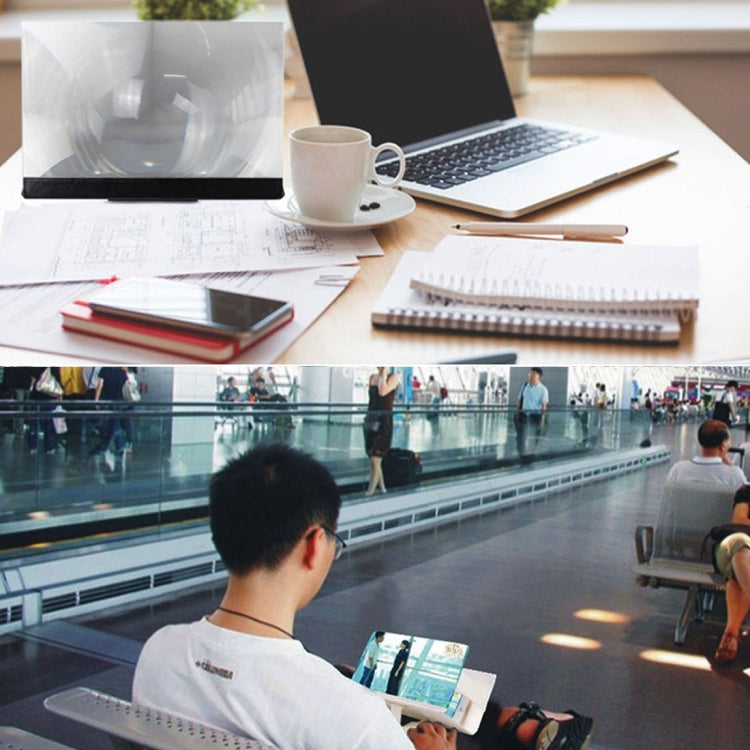 12.0 inch Universal Foldable Portable Wood + Organic Glass Eyeshield 3D Video Mobile Phone Screen Magnifier Bracket Enlarge with Holder for All Smartphones, Size: 260*190*8mm - Screen Magnifier by PMC TechLife | Online Shopping South Africa | PMC TechLife