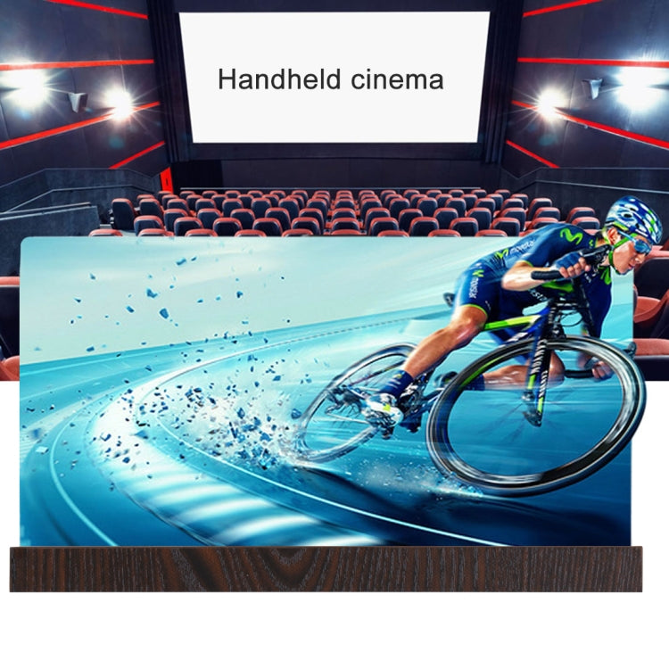 12.0 inch Universal Foldable Portable Wood + Organic Glass Eyeshield 3D Video Mobile Phone Screen Magnifier Bracket Enlarge with Holder for All Smartphones, Size: 260*190*8mm(White) - Screen Magnifier by PMC TechLife | Online Shopping South Africa | PMC TechLife