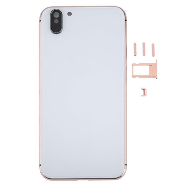5 in 1 Full Assembly Metal Housing Cover with Appearance Imitation of iX for iPhone 6, Including Back Cover & Card Tray & Volume Control Key & Power Button & Mute Switch Vibrator Key, No Headphone Jack (Gold+White) - free shipping - PMC TechLife - Order now!